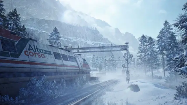 Estación de tren nevada en Pendola Pass, el nuevo mapa de ARC Raiders