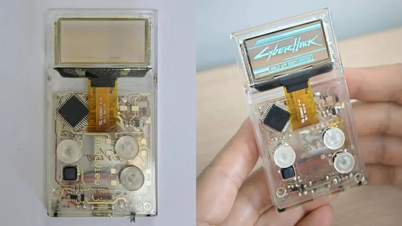 Arduview, la primera consola totalmente transparente del mundo, pesa apenas 50 gramos