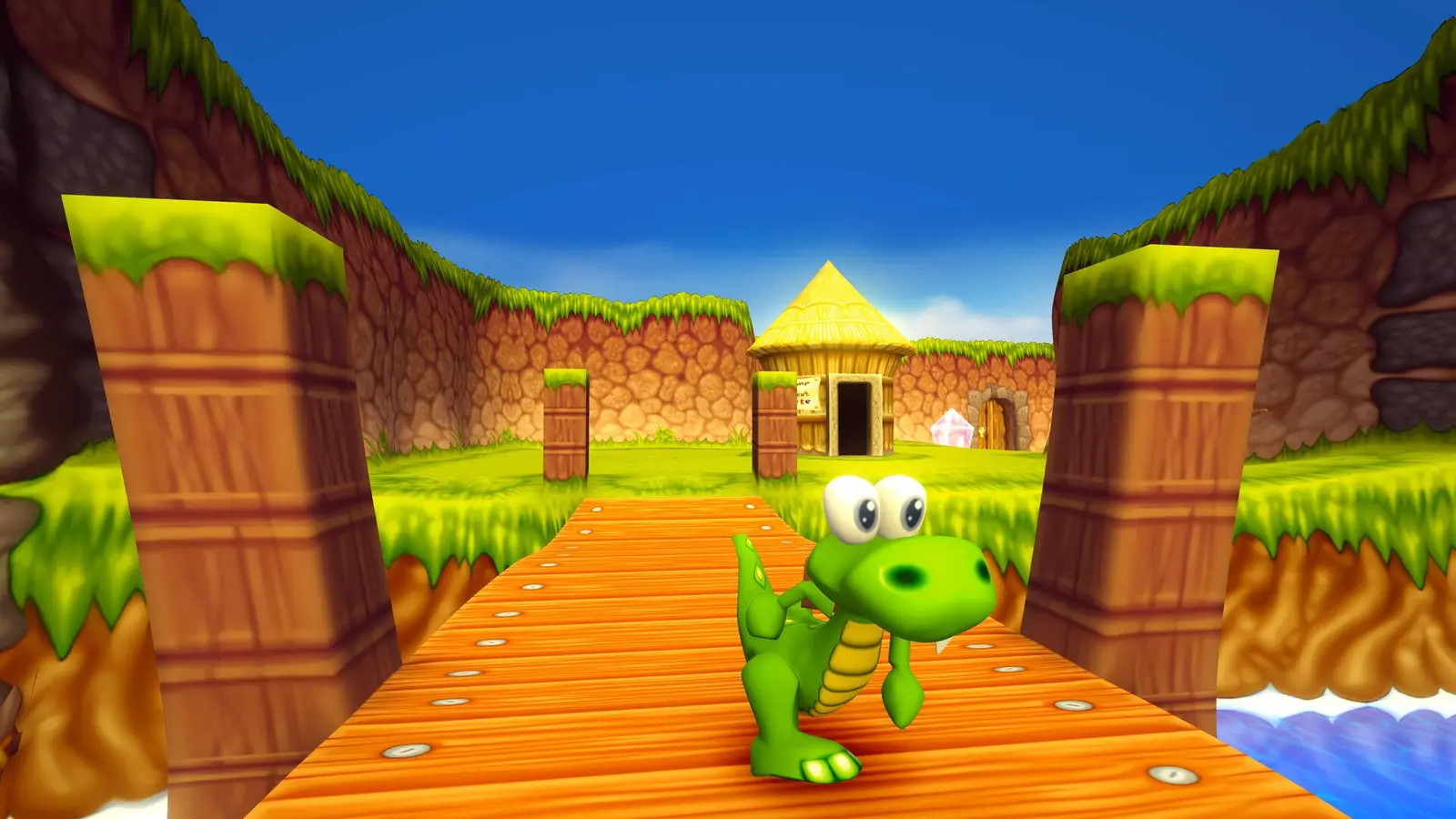 Croc 2 Kingdom of the Gobbos - Croc el cocodrilo en un nivel de plataformas remasterizado