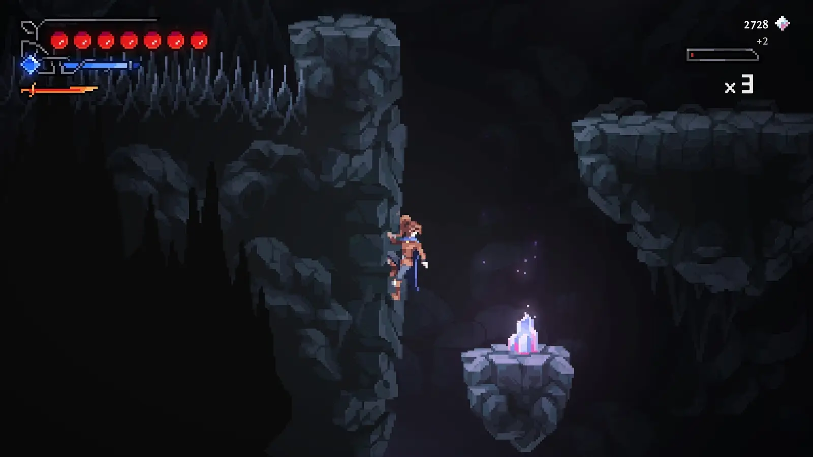 Divinum mapa de exploracion estilo Metroidvania