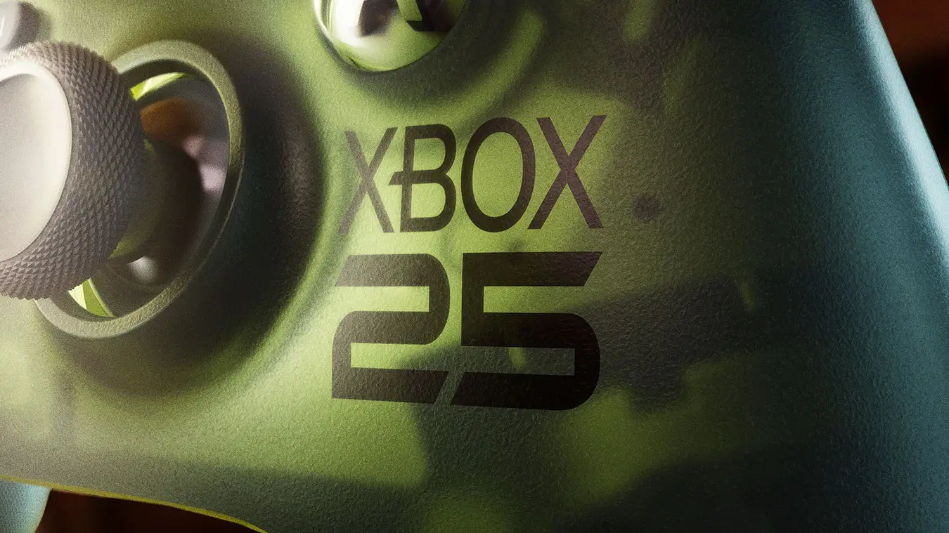 El control Xbox X25 por los 25 años ya está a la venta: verde translúcido y un fondo dinámico inspirado en la Xbox original