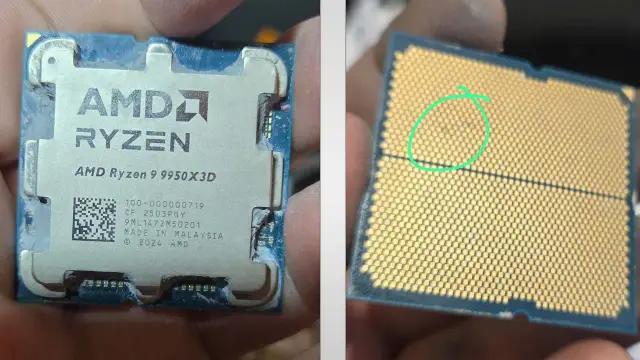 Falla crítica en un Ryzen 9 9950X3D tras usar un perfil de RAM en placa ASUS