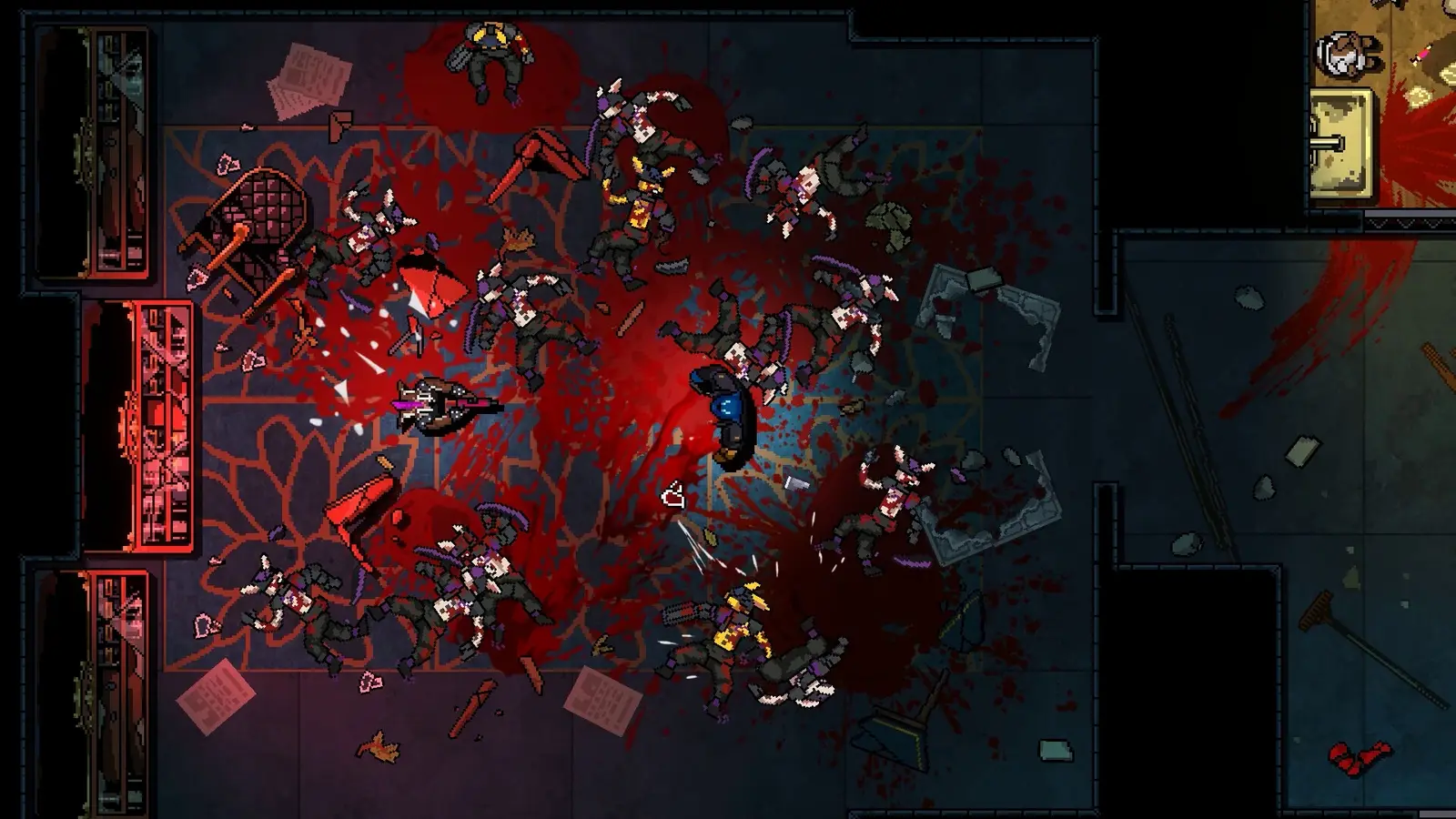 Kusan City of Wolves - shooter top-down brutal con estética noir cyberpunk