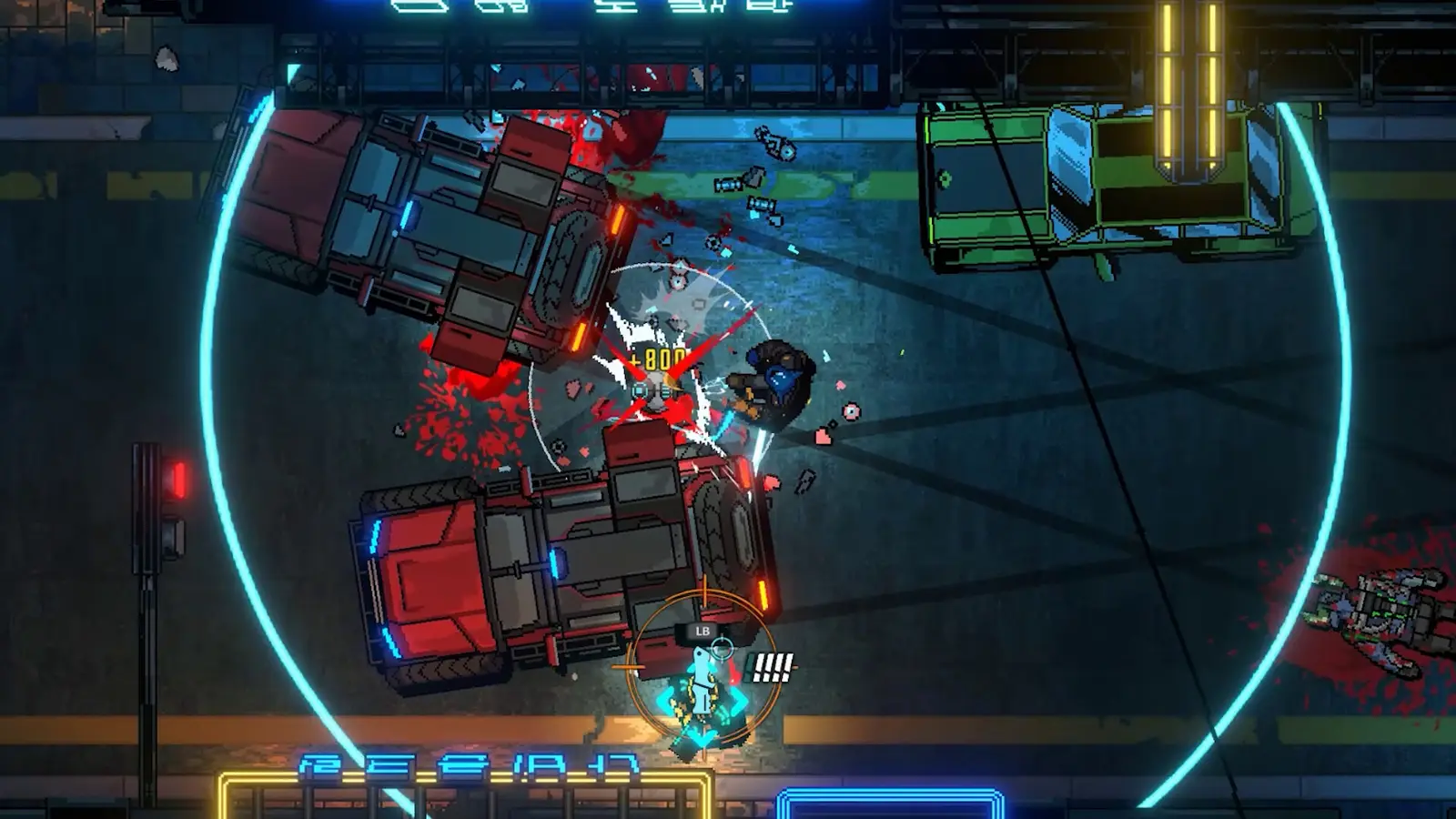 Kusan City of Wolves - shooter top-down brutal con estética noir cyberpunk