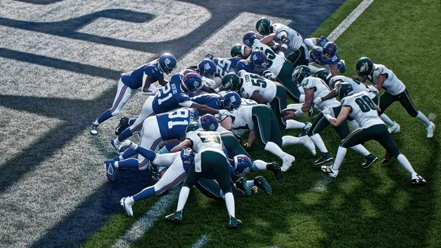 Portada de Madden NFL 27 con el quarterback Caleb Williams de los Chicago Bears en accion en el campo de juego