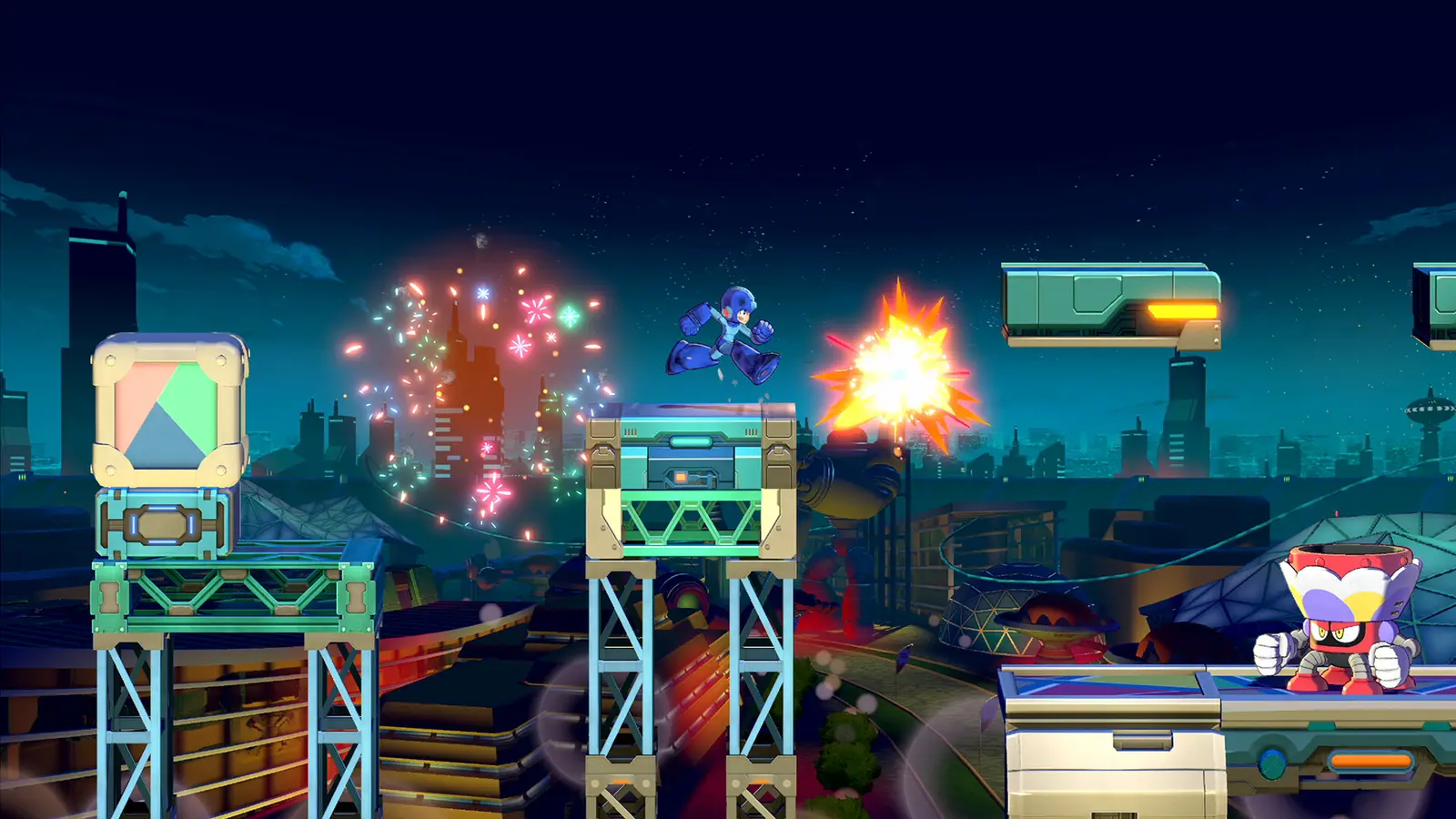 Mega Man: Dual Override muestra a Tank Man, su nuevo Robot Master, y un escenario volcánico