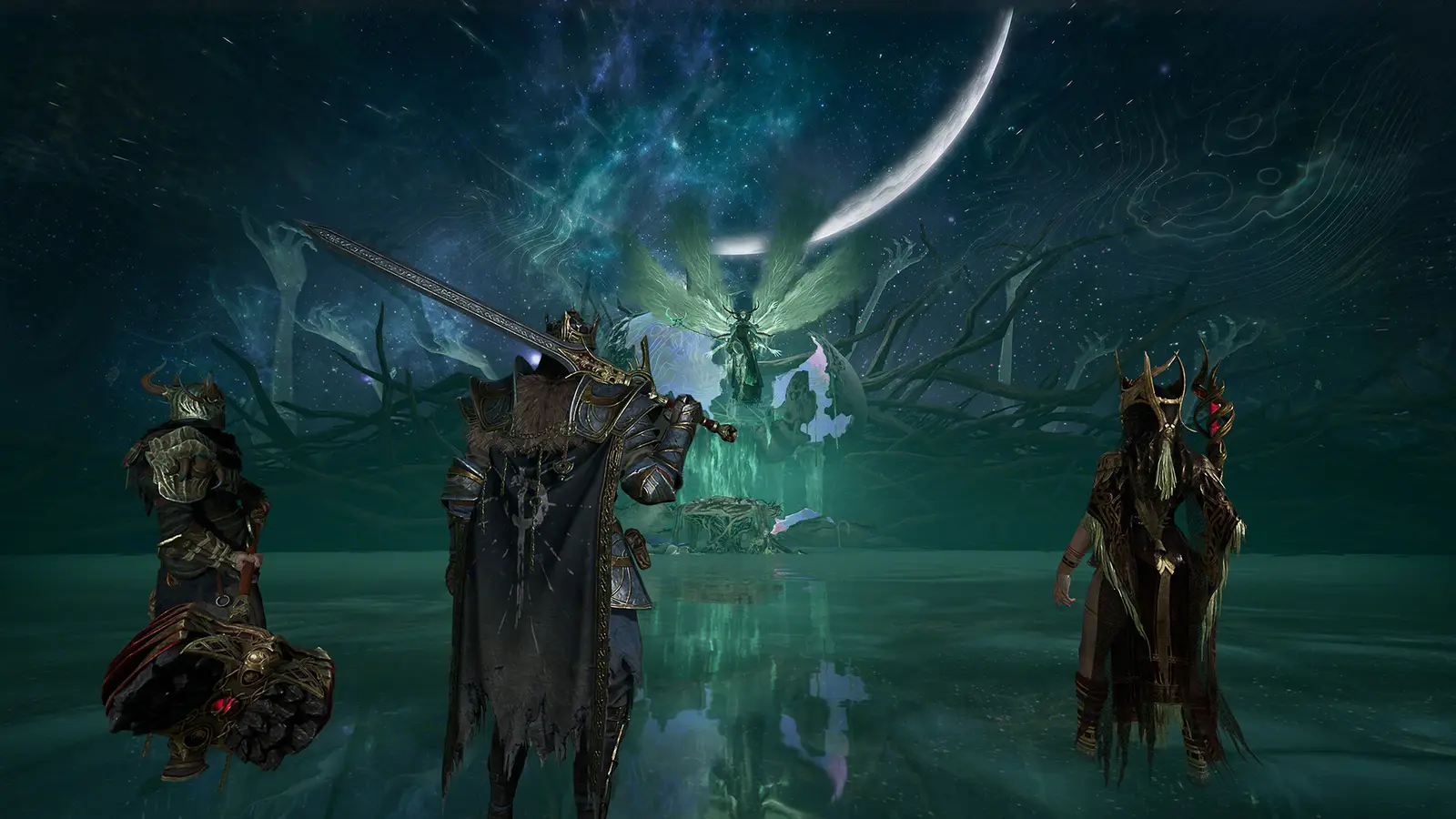 Mistfall Hunter: Gyldhunter enfrentando una criatura corrompida