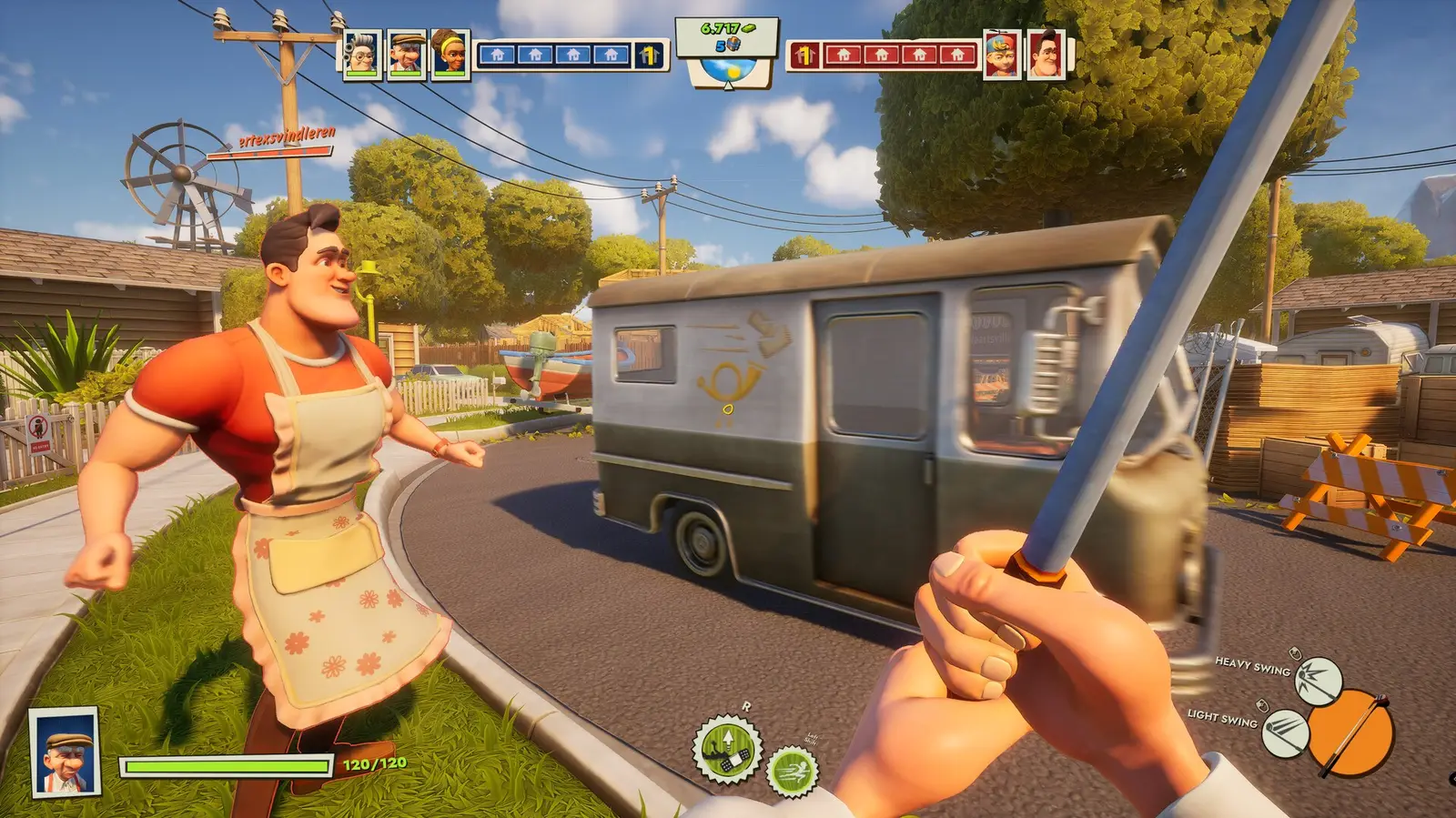 NEIGHBORS Suburban Warfare - jugadores destruyendo casas en el barrio