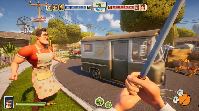 NEIGHBORS Suburban Warfare - jugadores destruyendo casas en el barrio