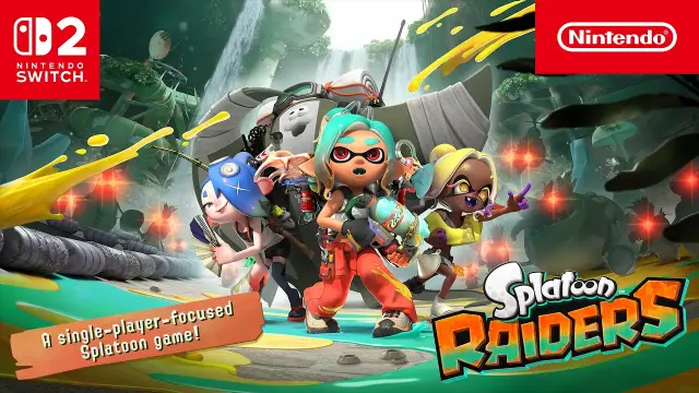 Splatoon Raiders - Inklings y Octolings en una misión de raid cooperativa en Nintendo Switch 2