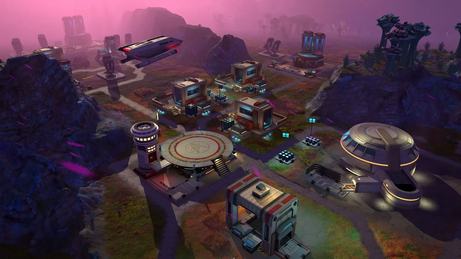 Base de la Federacion en construccion en un planeta del sistema X'Lehari en Star Trek Outposts Unknown