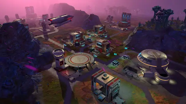 Base de la Federacion en construccion en un planeta del sistema X'Lehari en Star Trek Outposts Unknown