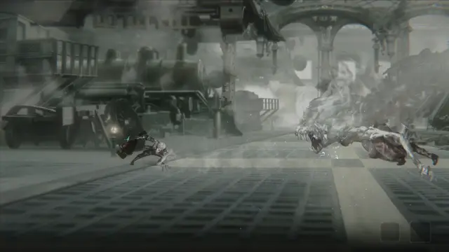 Personaje de Vapor World Over the Mind en un mundo onirico azul