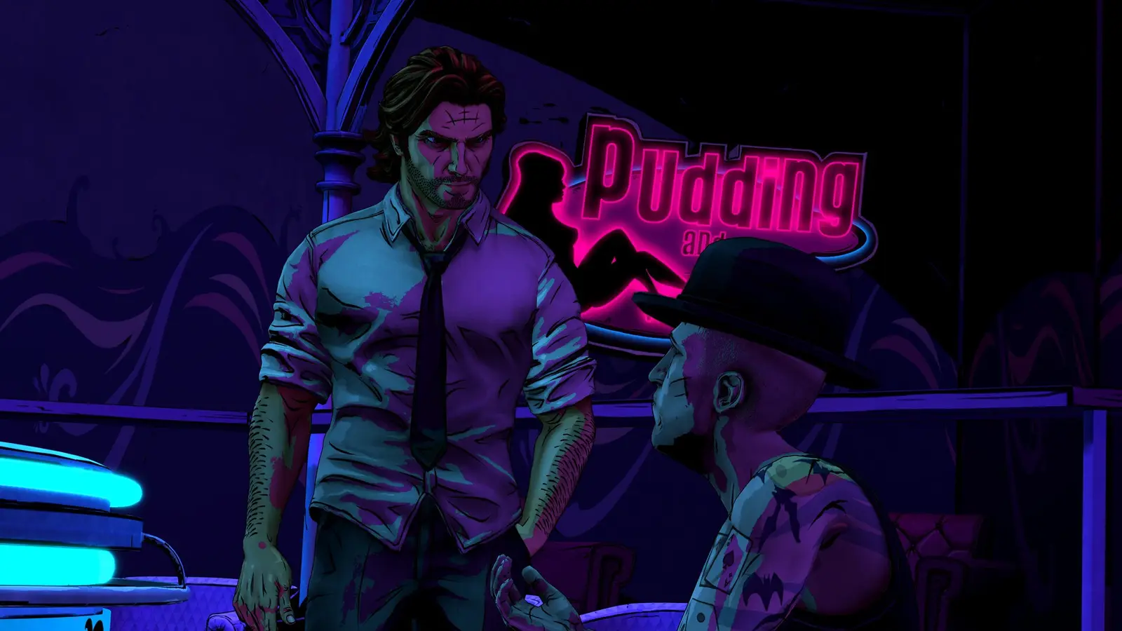 Bigby Wolf en las calles de Fabletown en blanco y negro con el nuevo Modo Noir de The Wolf Among Us Remastered