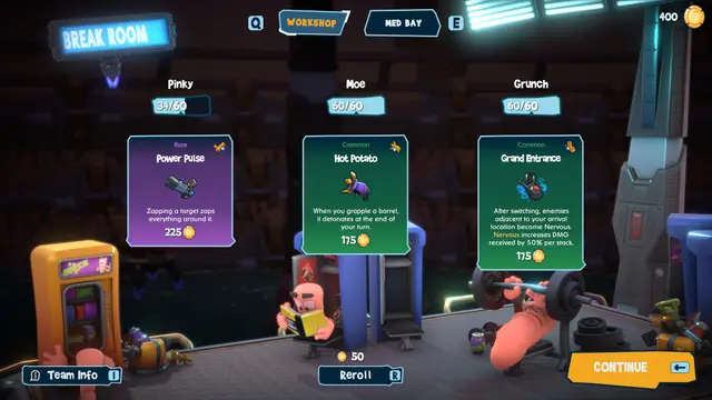 Worms Galactic Tactics gusanos en trajes espaciales disparandose en asteroides con naves de fondo