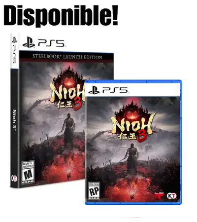 Nioh 3 Stelbook Launch Edition Juego Fisico PlayStation 5